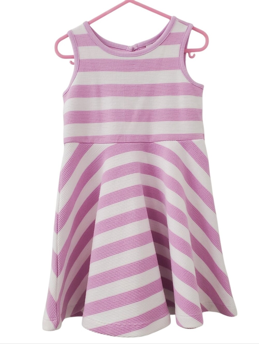 NWT Janie & Jack Girls' Lilac and White Striped Sleeveless Tea Dress (3T)